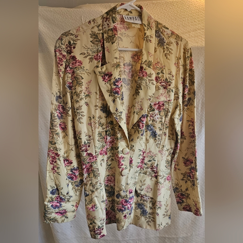 Rampage Floral Blazer, Size M